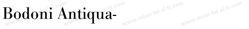 Bodoni Antiqua字体转换